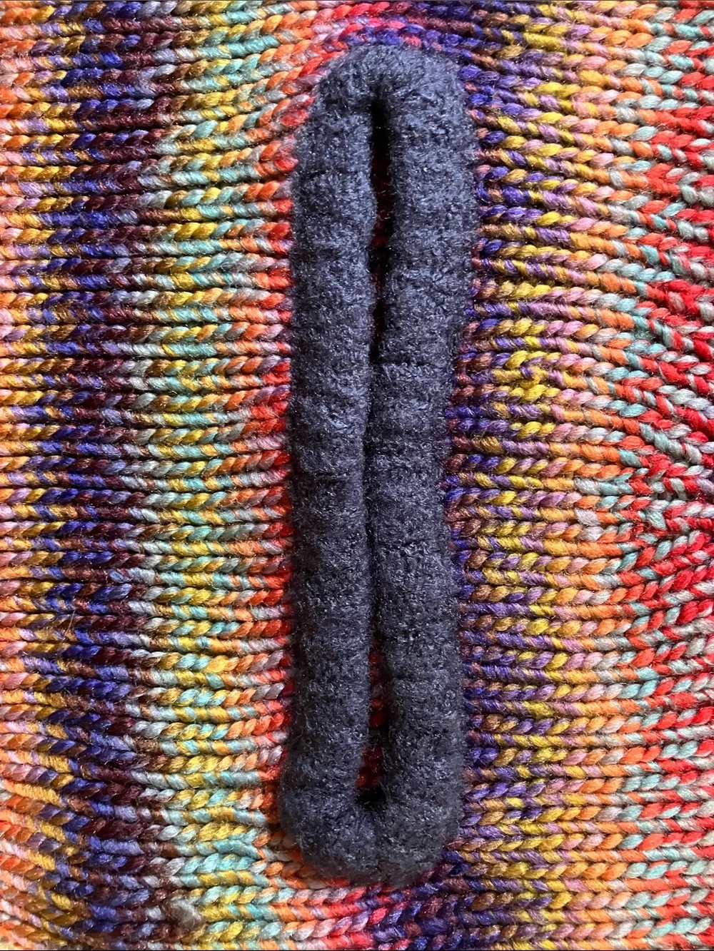 Urban Outfitters Rainbow Multicolor Knit Balaclava Mask